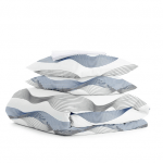 Комплект євро дорослого постільної білизни WAVE BLUE GREY WHITE - image-2